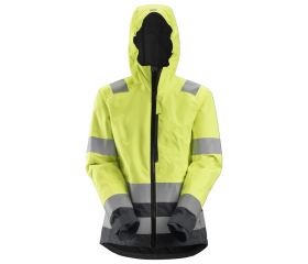 1347 Chaqueta impermeable de alta visibilidad para mujer clase 2/3 AllroundWork amarillo-gris acero