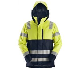 1360 Chaqueta exterior impermeable de alta visibilidad clase 2 ProtecWork amarillo-azul marino