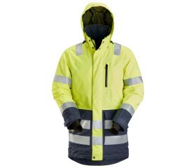 1830 Parka impermeable de alta visibilidad clase 3 AllroundWork amarillo-azul marino