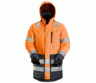 1830 Parka impermeable de alta visibilidad clase 3 AllroundWork naranja-gris acero