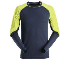 2405 Camiseta manga larga Neon azul marino-amarillo neon