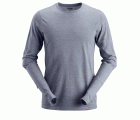 2427 Camiseta de manga larga de lana AllroundWork azul oscuro jaspeado