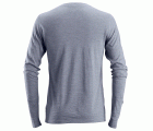 2427 Camiseta de manga larga de lana AllroundWork azul oscuro jaspeado
