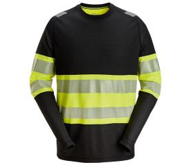 2430 Camiseta de manga larga de alta visibilidad clase 1 negro-amarillo