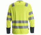 2433 Camiseta de manga larga de alta visibilidad clase 2 amarillo-azul marino