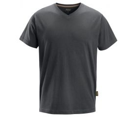 2512 Camiseta de manga corta con cuello en V gris acero