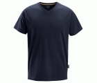2512 Camiseta de manga corta con cuello en V azul marino