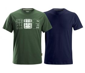 2522 Pack de 2 camisetas Verde Bosque/Azul Marino