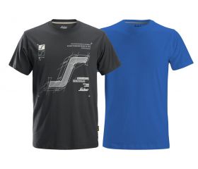 Pack de 2 camisetas 2522 Gris Acero/Azul