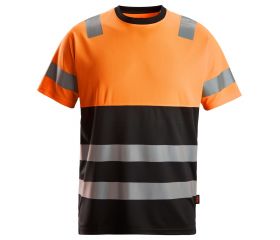 2535 Camiseta de manga corta de alta visibilidad clase 1 negro-naranja