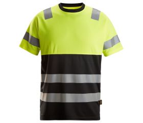2535 Camiseta de manga corta de alta visibilidad clase 1 negro-amarillo