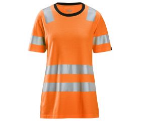 2537 Camiseta de manga corta para mujer de alta visibilidad clase 2 naranja