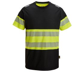 2538 Camiseta de manga corta de alta visibilidad clase 1 negro-amarillo