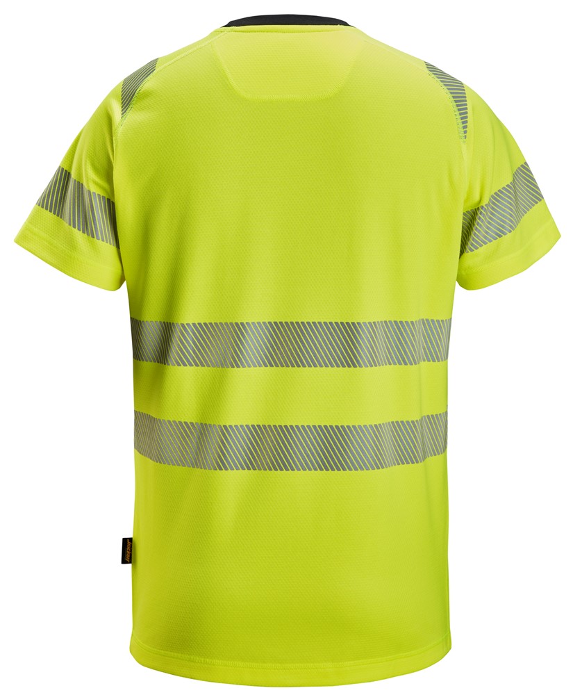 Snickers Workwear 2405 Camiseta manga larga Neon azul marino-amarillo neon