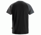 2550 Camiseta de manga corta bicolor negro-gris acero