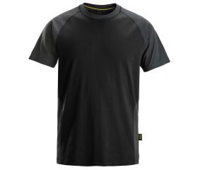 2550 Camiseta de manga corta bicolor negro-gris acero