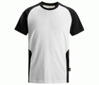 2550 Camiseta de manga corta bicolor blanco-negro