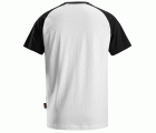 2550 Camiseta de manga corta bicolor blanco-negro