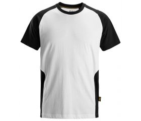 2550 Camiseta de manga corta bicolor blanco-negro