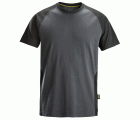 2550 Camiseta de manga corta bicolor gris acero-negro