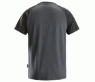 2550 Camiseta de manga corta bicolor gris acero-negro