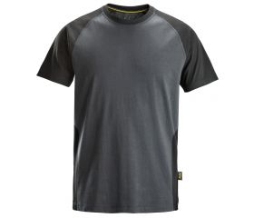 2550 Camiseta de manga corta bicolor gris acero-negro