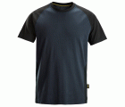 2550 Camiseta de manga corta bicolor azul marino-negro