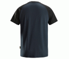 2550 Camiseta de manga corta bicolor azul marino-negro