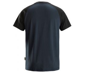 2550 Camiseta de manga corta bicolor azul marino-negro
