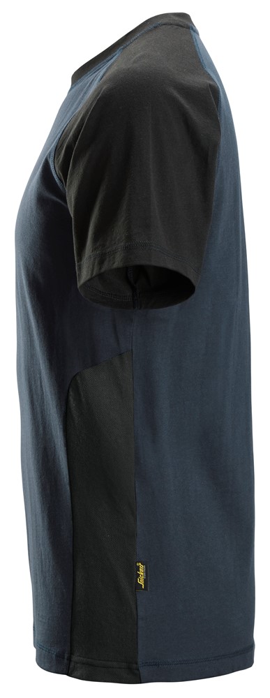 2550 Camiseta de manga corta bicolor azul marino-negro