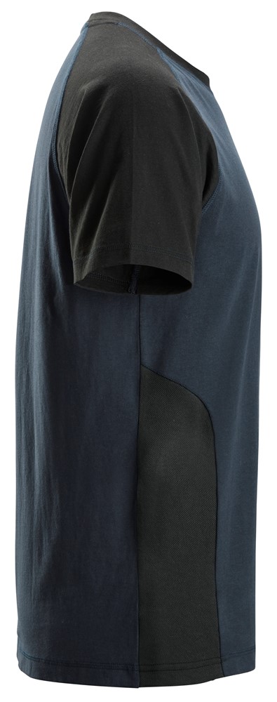 2550 Camiseta de manga corta bicolor azul marino-negro