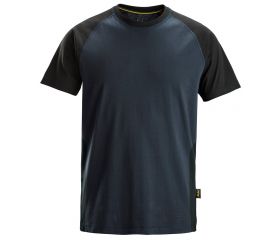 2550 Camiseta de manga corta bicolor azul marino-negro