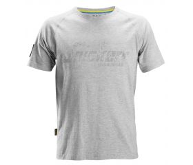 2580 Camiseta con logo en relieve Gris claro