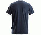 2590 Camiseta manga corta con logo azul marino jaspeado