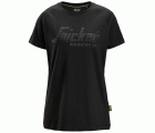 2597 Camiseta manga corta con logo para mujer negro