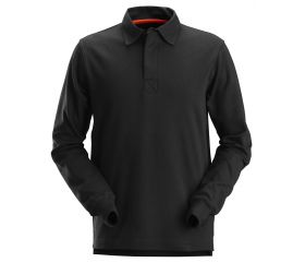 2612 Polo manga larga de rugby AllroundWork Negro