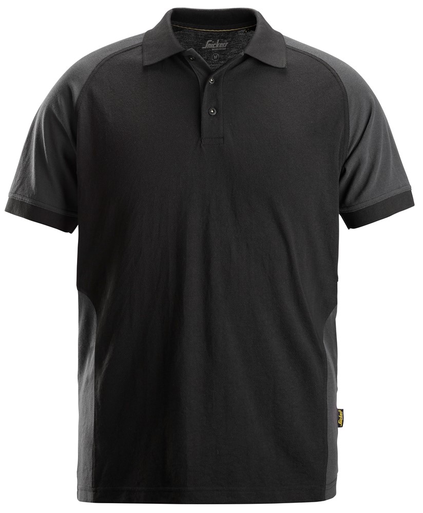 Imagen del producto 2750 Polo manga corta bicolor negro-gris acero