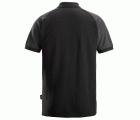 2750 Polo de manga corta bicolor negro-gris acero