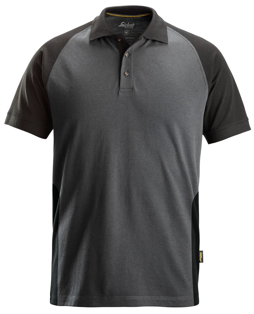 Imagen del producto 2750 Polo manga corta bicolor gris acero-negro