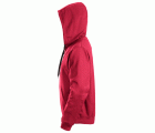 2801 Sudadera clásica con capucha y cremallera completa roja