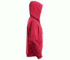 2801 Sudadera clásica con capucha y cremallera completa roja