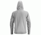 2801 Sudadera clásica con capucha y cremallera completa gris