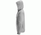 2801 Sudadera clásica con capucha y cremallera completa gris