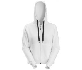 2806 Sudadera mujer con capucha y cremallera completa blanca