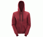 2806 Sudadera mujer con capucha y cremallera completa roja