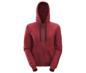 2806 Sudadera mujer con capucha y cremallera completa roja