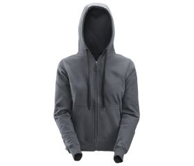 2806 Sudadera mujer con capucha y cremallera completa gris acero