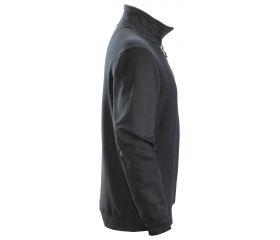 2818 Sudadera con media cremallera negra