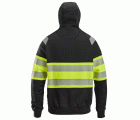 2838 Sudadera con capucha y cremallera completa de alta visibilidad clase 1 negro-amarillo