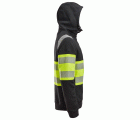 2838 Sudadera con capucha y cremallera completa de alta visibilidad clase 1 negro-amarillo